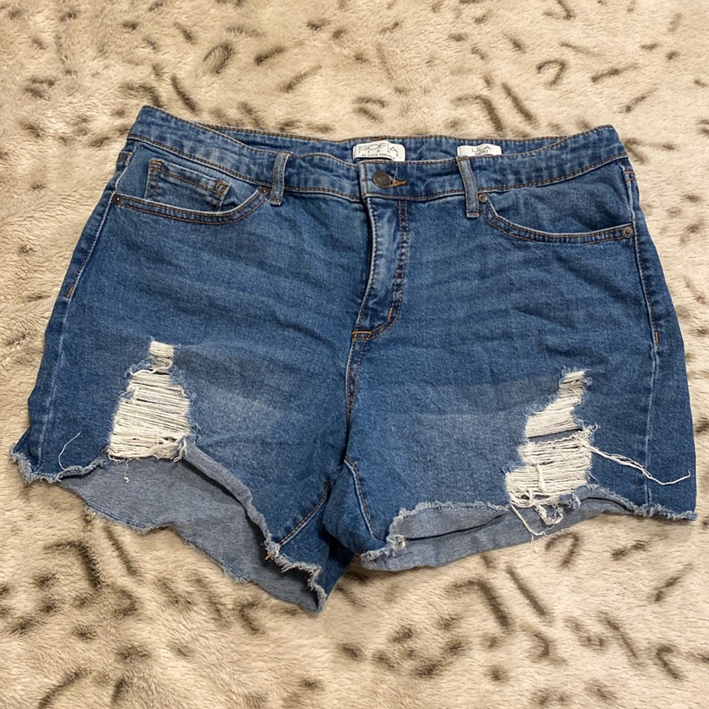 Distressed Jean Shorts